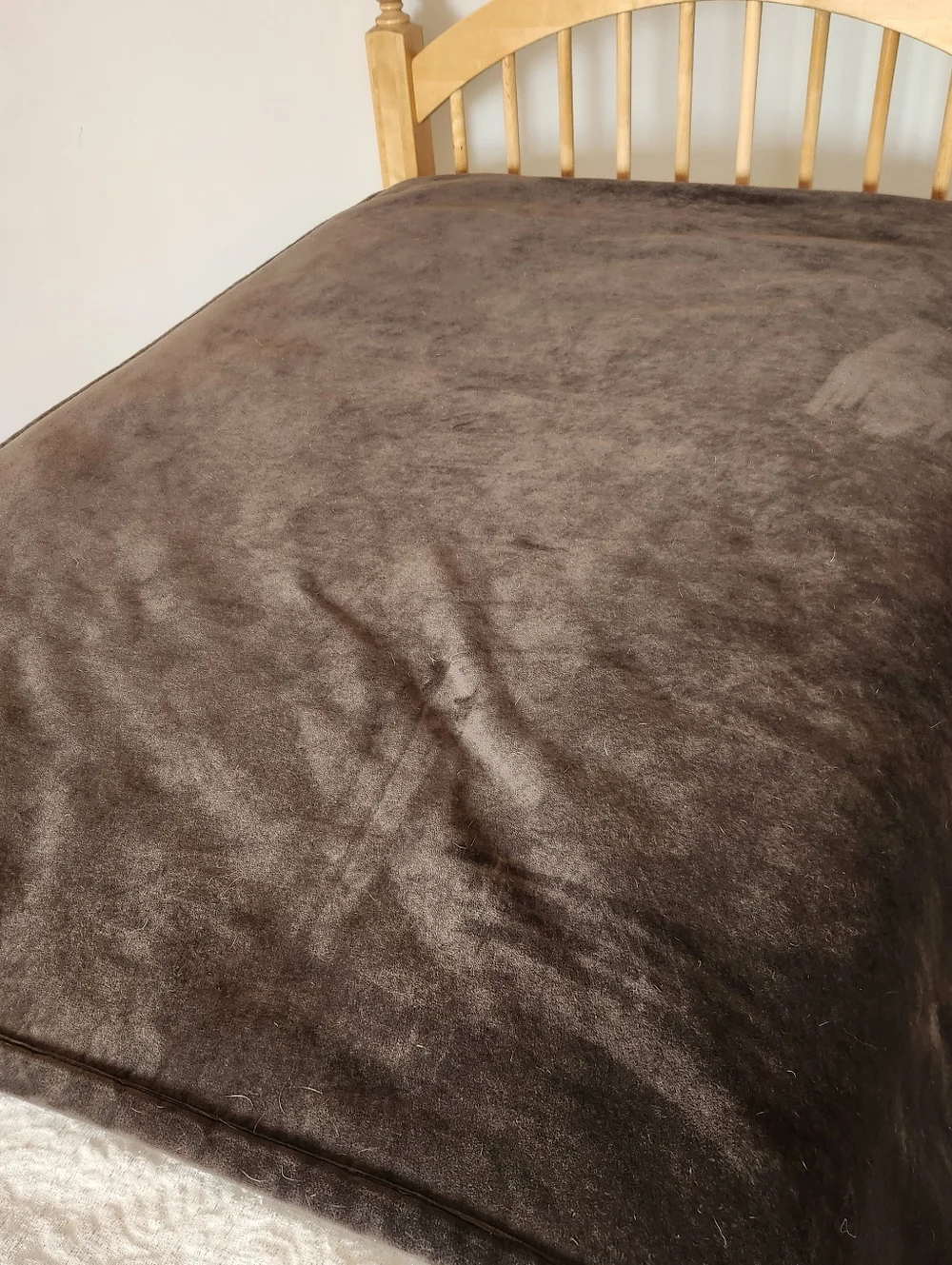 POTTERY BARN Fleece Blanket Throw Black Reversible Ombre Faux Fur Cozy 50 x 60